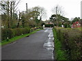 View along Tyler Hill Road into Blean