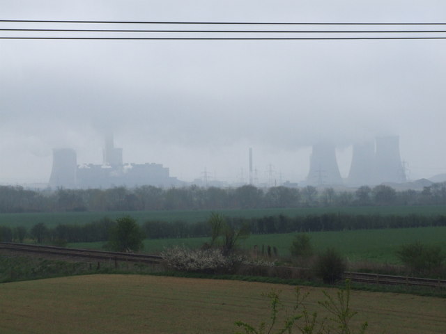 Didcot Power Station in the mist