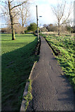 SK4934 : Path across Manor Farm Park by David Lally