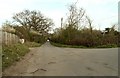 Oak Road with Oak Lane off to the right