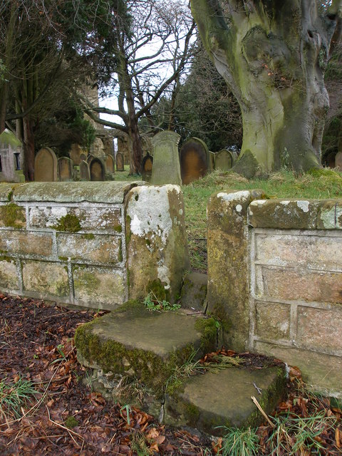 Stepped stile into the churchyard