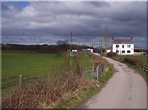 SD5501 : Cranbury Ley Farm and Footpath Sign by Raymond Knapman
