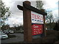 Sign outside Petersfield Tesco