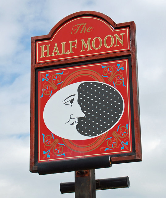 The Sign of The Half Moon, Elloughton © David Wright cc-by-sa/2.0 ...