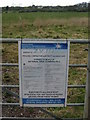 Notice on gate on Pye Alley Lane