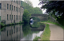 SD9926 : Station Road Bridge 16, Rochdale Canal, Hebden Bridge by Dr Neil Clifton