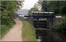 SD9926 : Mayroyd Mill Lock No 8, Rochdale Canal by Dr Neil Clifton