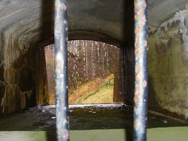 View from inside Pen-y-Garreg dam