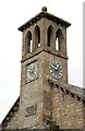 Clock tower on Ruberslaw Parish Church