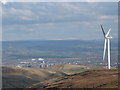 SD8417 : Turbine Tower No 9 overlooking Rochdale town centre by Paul Anderson