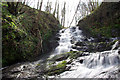 Waterfall Flowing Towards The River Clyde