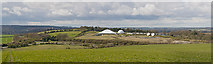 SU5228 : Panorama showing Intec Centre on Magdalen Hill Down, Winchester by Peter Facey
