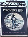 Sign for the Drovers Inn, Gussage All Saints