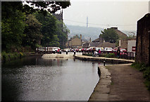 SE0623 : Winding hole, Sowerby Bridge by Dr Neil Clifton