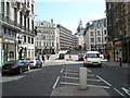 Looking from Fleet Street across Ludgate Circus to St Paul