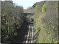 Railway to Holyhead as seen from the town walls