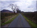 The road heading for Bowden on the west side of the Eildon Hills