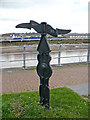 ST3188 : Cycle route milepost by Robin Drayton