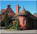 Brick building at Pen-y-bont