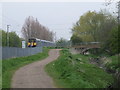 Train disturbs the tranquility of Lea Valley Park