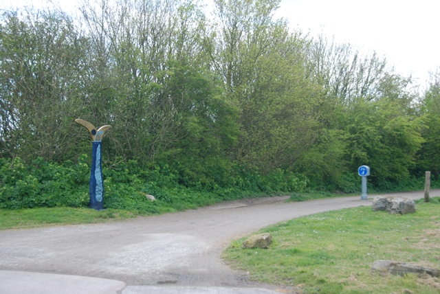 A part of the National Cycle Network at Pegwell Bay Nature Reserve