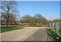 Former drop off slip road for John Hunt school