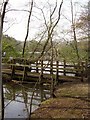 Footbridge at the eastern end of Heath Lake