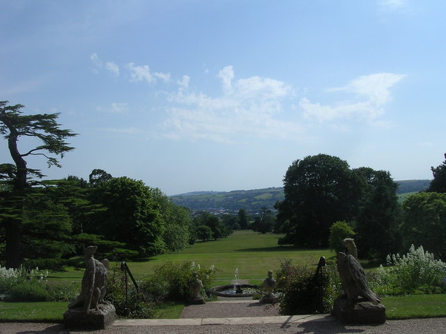 View to the south from the terrace of Knightshayes Court