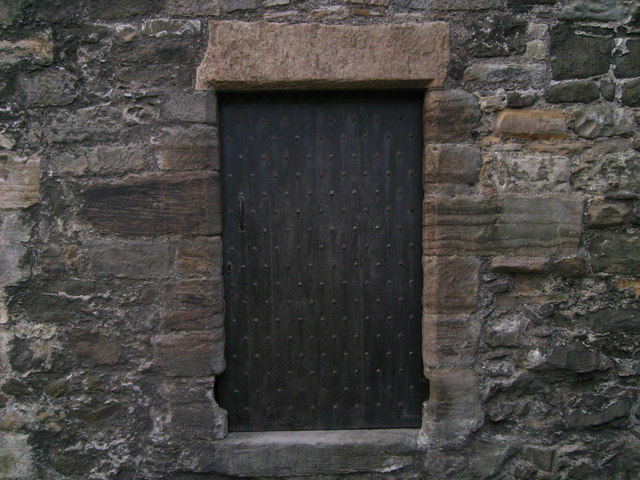 Formidable door at Blackness Castle