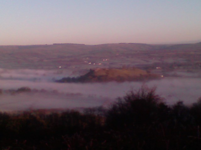 Dryslywn Castle Misty Dawn