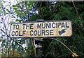 Old sign for Galashiels Golf Course