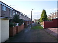 Footpath along the front of Nos81 to 93 Holcombe Drive