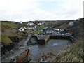 Porthgain village and harbour at low tide