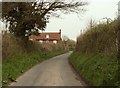 Fossetts Lane, heading away from Fordham