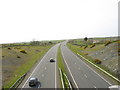SH4174 : View west along the A55 at 17.00 hrs by Eric Jones