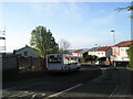 Early morning bus at northern end of Elkstone Road