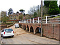 Upper Arley village road on embankment