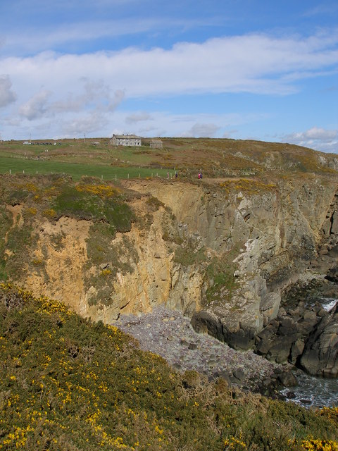 A landslip forces the Pembrokeshire Way inland