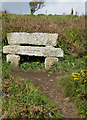 Millennium seat on the South West Coast Path