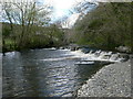 Weir on the Elwy at Pont y Ddol