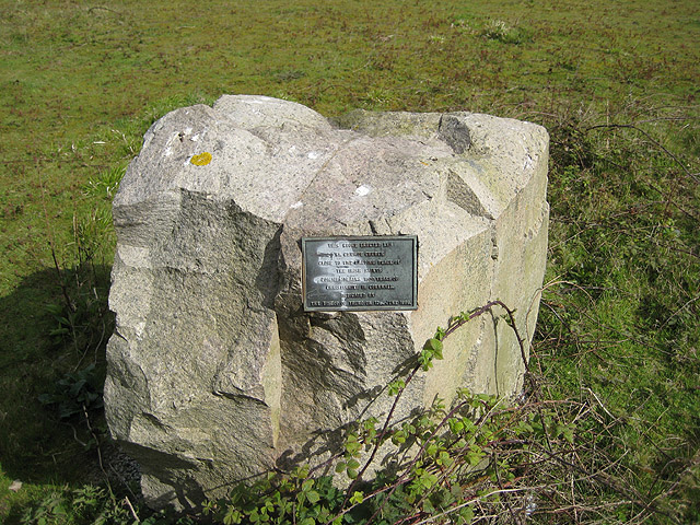 Commemorative stone, Hayle Estuary Reserve
