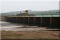SD0894 : Train Crossing Eskmeals Viaduct by Steve Partridge