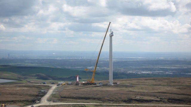 Turbine Tower No 11 during construction in May 2008
