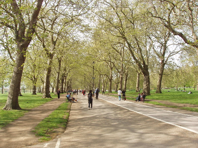 Broad Walk in Hyde Park, by Park Lane