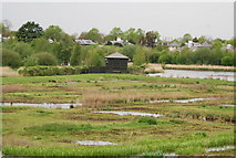 TQ2277 : Wildlife Hide, London Wetland Centre. by N Chadwick