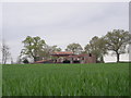 Old barns across the field