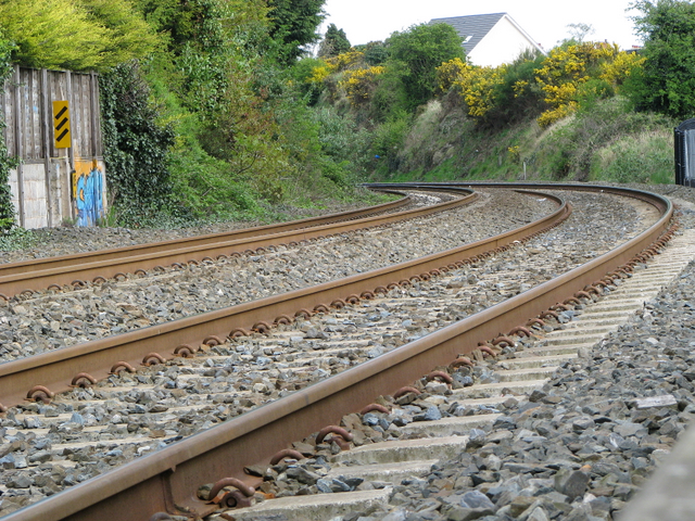 Railway tracks near Bangor