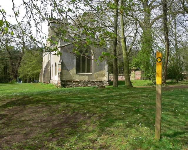 Footpath past Willesley Church