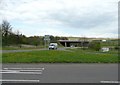 The M1 roundabout, south side,  Huddersfield Road A637, Darton