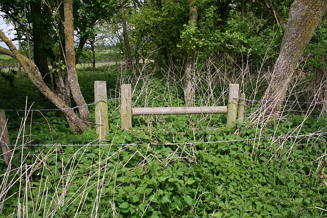 Barbed wire across the stile